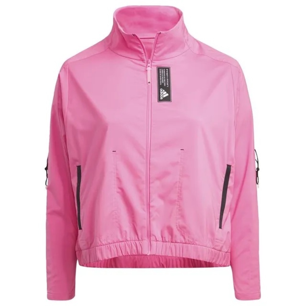 Adidas Primeblue Hot Pink Mesh Back Windbreaker Jacket Small